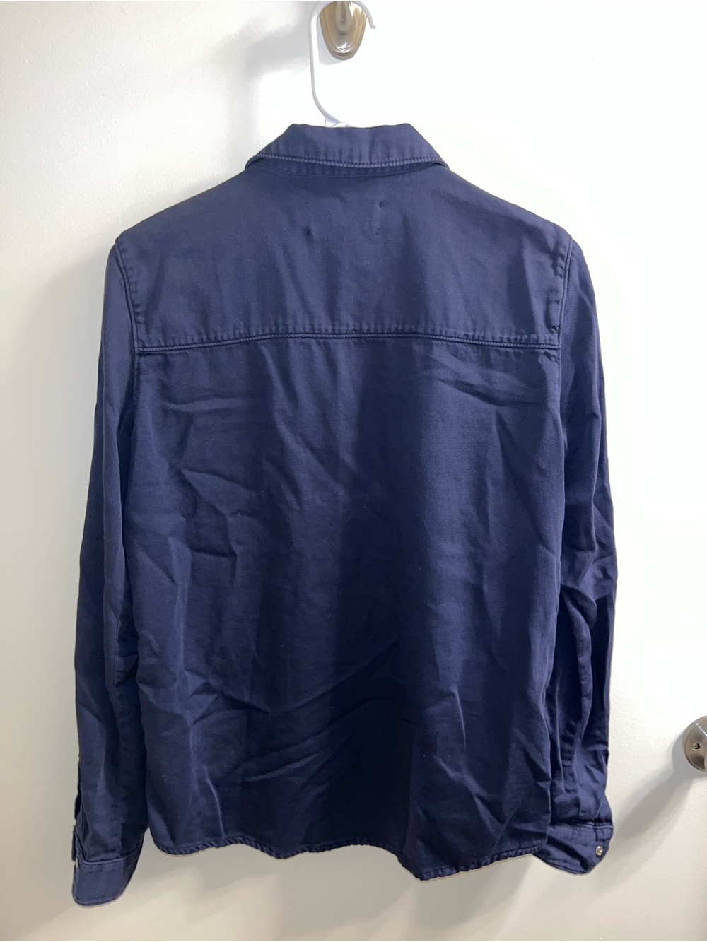ba&sh Navy Button Down - Picture 4 of 5